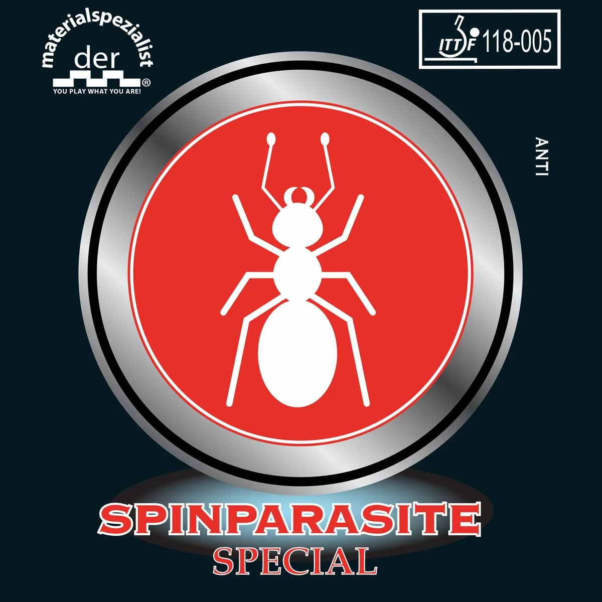 Der Materialspezialist Belag Spinparasite Special Rot 1,0 Mm