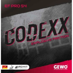GEWO Belag Codexx EF Pro 54 Schwarz 2,2 Mm
