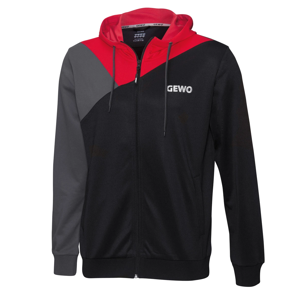 GEWO Hoodie Toledo Schwarz/rot M
