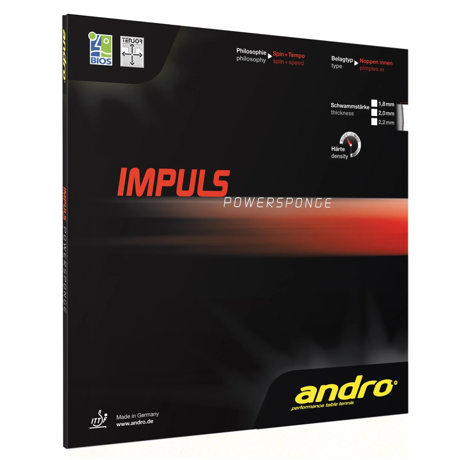 Andro Belag Impuls Powersponge Rot 1,8 Mm