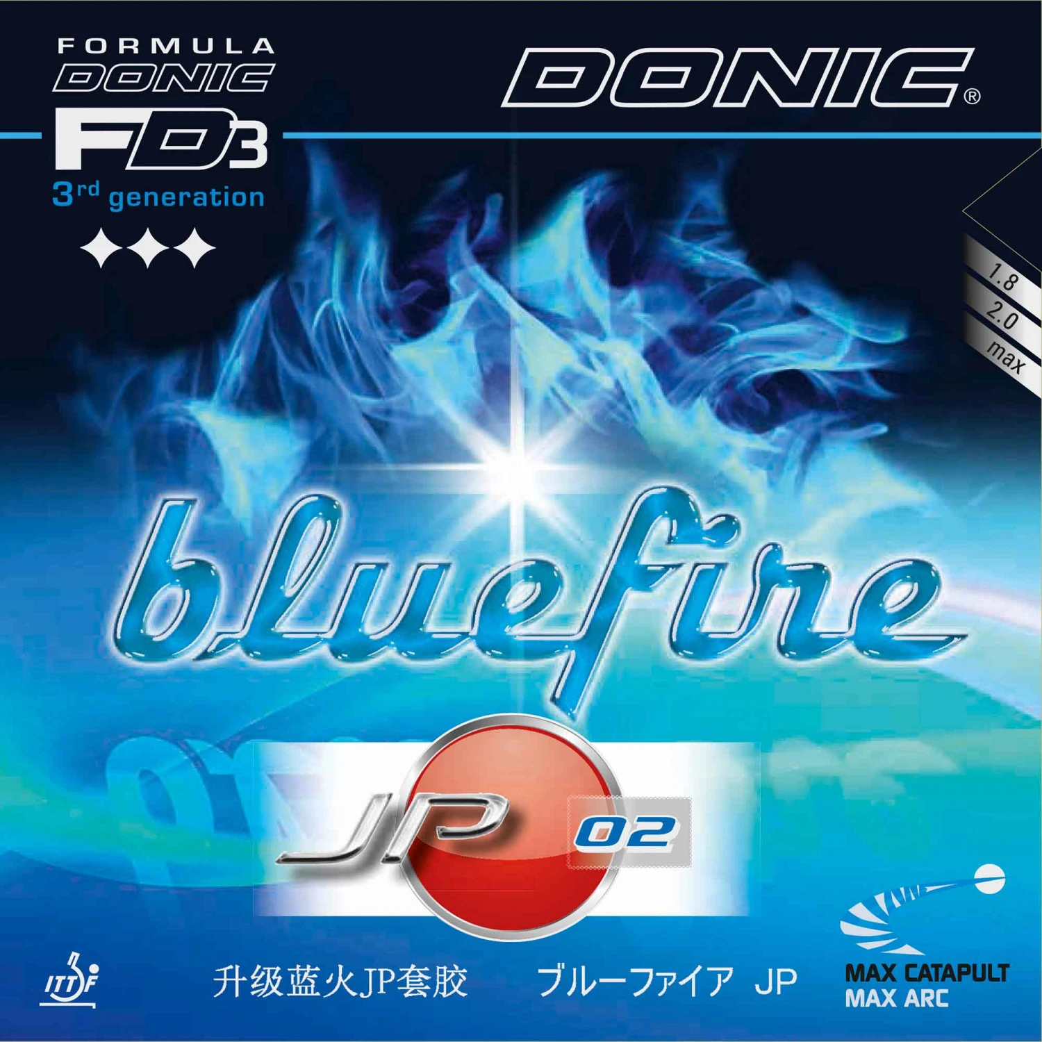 Donic Belag Bluefire JP 02 Rot 1,8 Mm