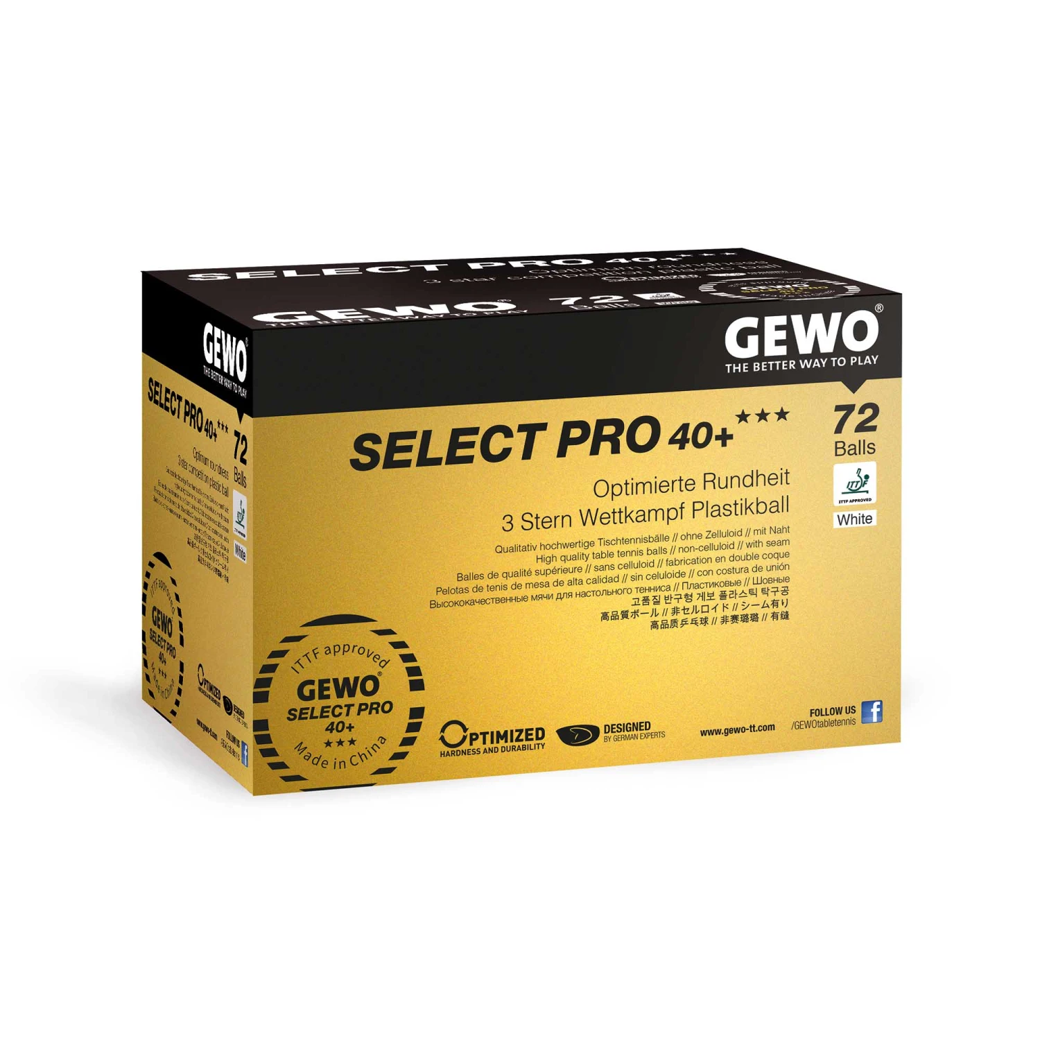 GEWO Ball Select Pro 40+ *** 72er WeiĂ