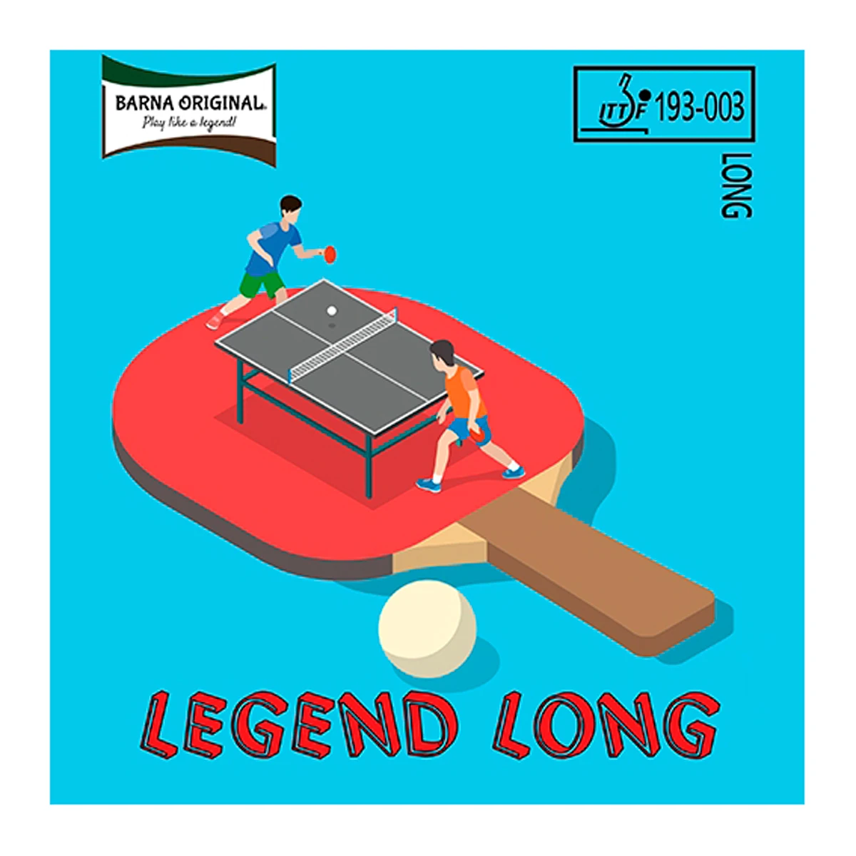 Barna Belag Legend Long Rot 1,0 Mm