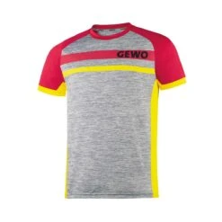 GEWO T-Shirt Fermo Grau Melange/rot L